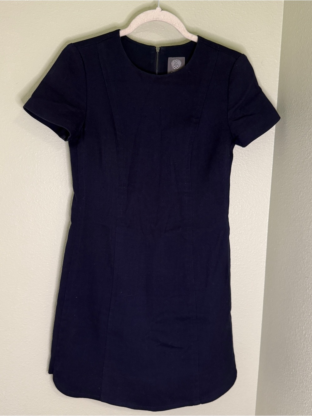 Vince Camuto Navy Short-Sleeve Mini Dress